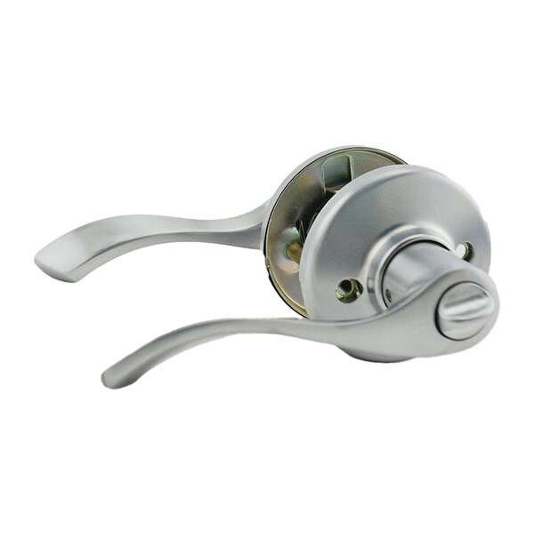 Balboa Lever Privacy Door Lock with New Chassis and 6AL Latch and RCS Strike Satin Chrome Finish